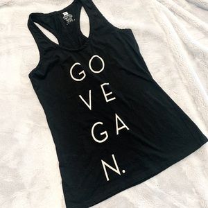 SOLD- Go Vegan tank top XS